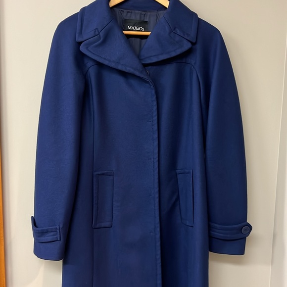 Max & Co. Jackets & Blazers - Max & Co. Wool Clever Coat | size 10 | EUC | blue